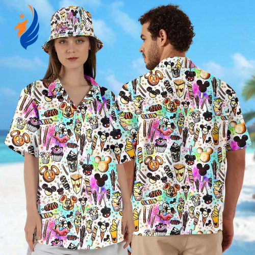 Mickey Mouse Snacks Symbol Hawaiian Shirt – Fun & Stylish Summer Family Shirt Perfect Birthday Gift for Kids