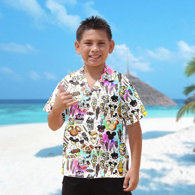 Mickey Mouse Snacks Symbol Hawaiian Shirt – Fun & Stylish Summer Family Shirt Perfect Birthday Gift for Kids