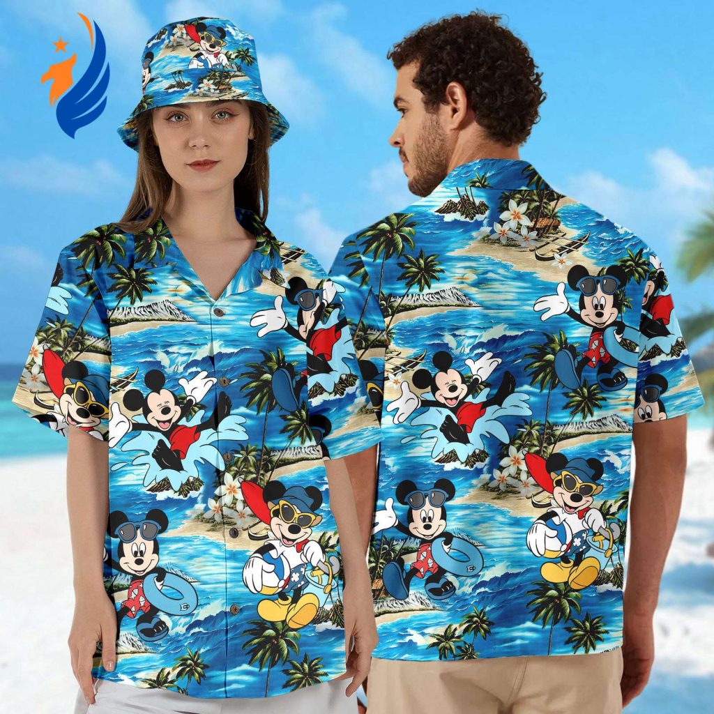 Mickey Mouse Summer Beach Hawaiian Shirt: Funny & Swim-Ready Perfect for Mouse Beach Trip Party Unique Gift Mickey Mouse Summer Beach Hawaiian Shirt: Funny & Swim-Ready Perfect for Mouse Beach Trip Party Unique Gift
