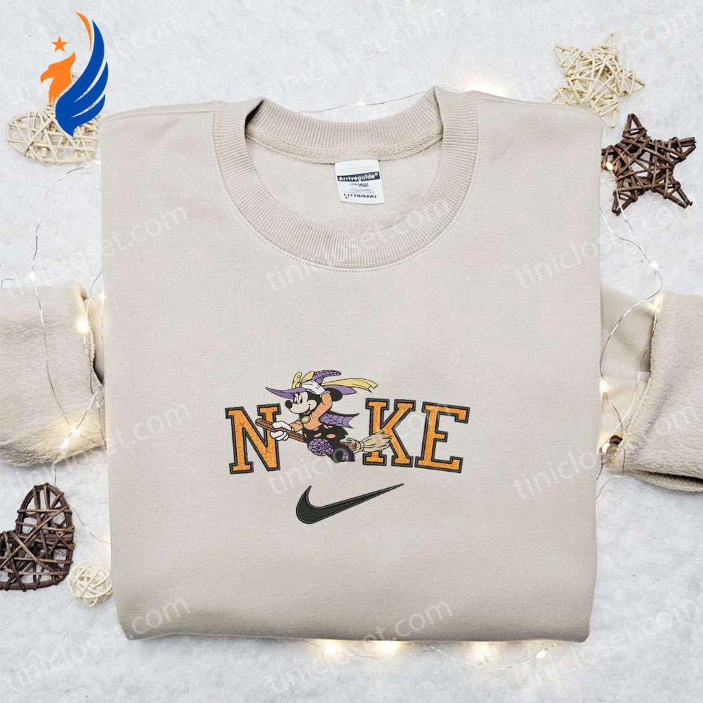 Mickey Mouse Witch Halloween x Nike Embroidered Sweatshirt: Best Disney Characters Shirt for Halloween – Perfect Halloween Gift Idea Mickey Mouse Witch Halloween x Nike Embroidered Sweatshirt: Best Disney Characters Shirt for Halloween – Perfect Halloween Gift Idea