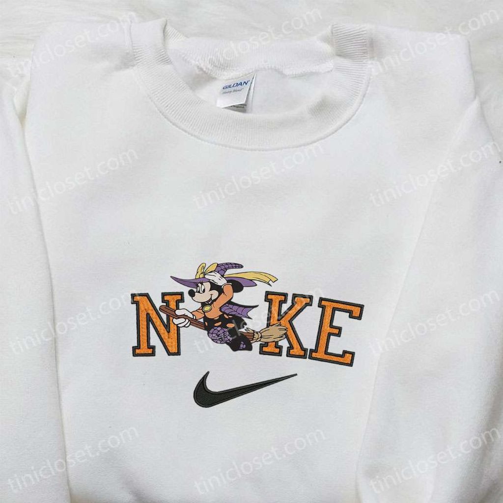 Mickey Mouse Witch Halloween x Nike Embroidered Sweatshirt: Best Disney Characters Shirt for Halloween – Perfect Halloween Gift Idea Mickey Mouse Witch Halloween x Nike Embroidered Sweatshirt: Best Disney Characters Shirt for Halloween – Perfect Halloween Gift Idea