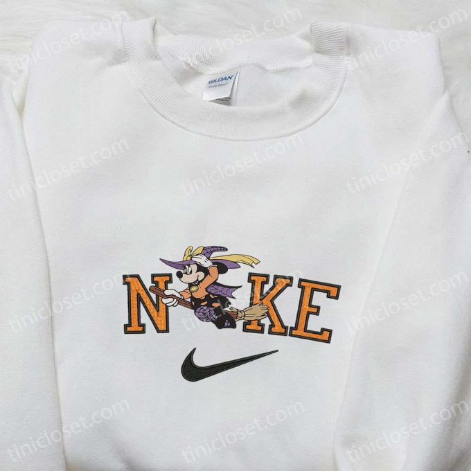 Mickey Mouse Witch Halloween x Nike Embroidered Sweatshirt: Best Disney Characters Shirt for Halloween – Perfect Halloween Gift Idea