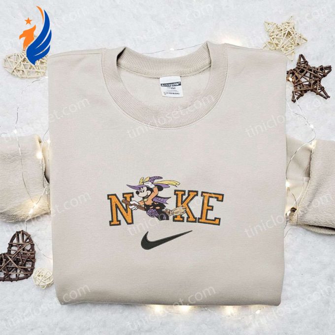 Mickey Mouse Witch Halloween x Nike Embroidered Sweatshirt: Best Disney Characters Shirt for Halloween – Perfect Halloween Gift Idea