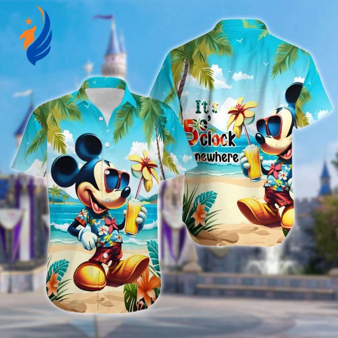 Fun in the Sun with Mickey: Women s Hawaiian Shirt Perfect Summer Vacation Gift Fun in the Sun with Mickey: Women s Hawaiian Shirt Perfect Summer Vacation Gift