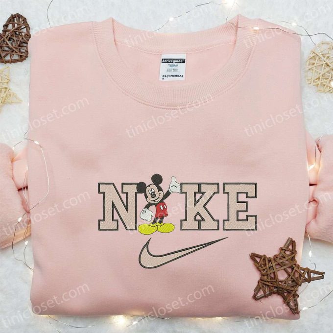 Mickey Mouse x Nike Cartoon Embroidered Sweatshirt: Best Birthday Gift for Family – Nike Inspired Hoodie