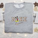 Mickey Mouse x Nike Cartoon Embroidered Sweatshirt: Best Nike Inspired Hoodie Perfect Birthday Gift for Family Mickey Mouse x Nike Cartoon Embroidered Sweatshirt: Best Nike Inspired Hoodie Perfect Birthday Gift for Family