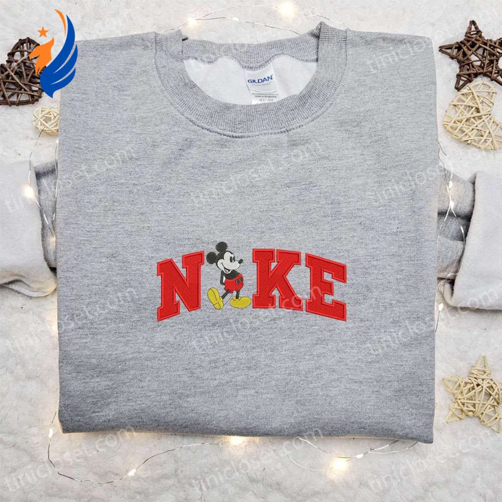 Mickey Mouse x Nike Embroidered Shirt Disney Characters Hoodie & Nike Inspired Sweatshirt – Trendy Authentic Disney Apparel by Nike Mickey Mouse x Nike Embroidered Shirt Disney Characters Hoodie & Nike Inspired Sweatshirt – Trendy Authentic Disney Apparel by Nike