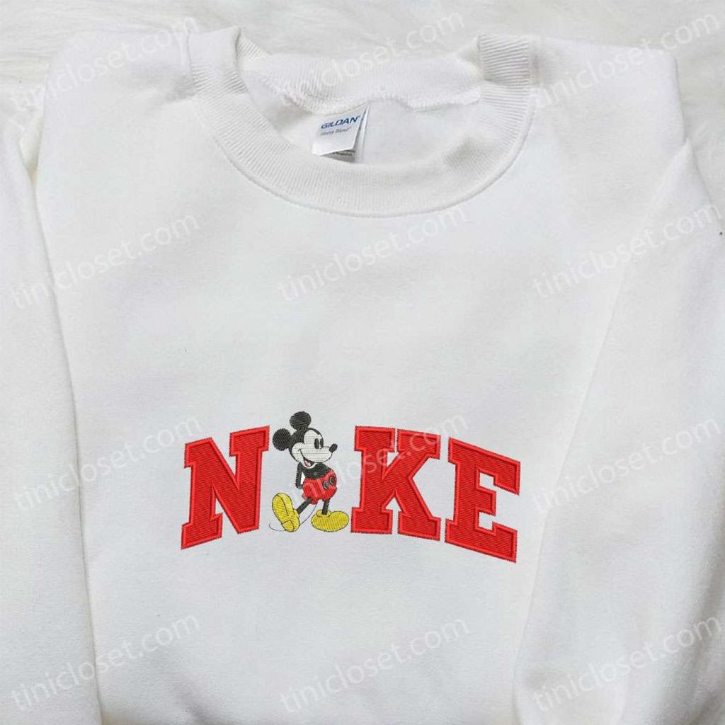Mickey Mouse x Nike Embroidered Shirt Disney Characters Hoodie & Nike Inspired Sweatshirt – Trendy Authentic Disney Apparel by Nike Mickey Mouse x Nike Embroidered Shirt Disney Characters Hoodie & Nike Inspired Sweatshirt – Trendy Authentic Disney Apparel by Nike