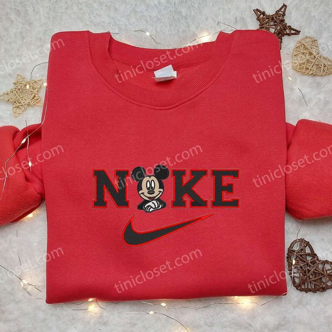 Mickey Mouse x Nike Embroidered Sweatshirt: Disney Shirt Nike Inspired Design