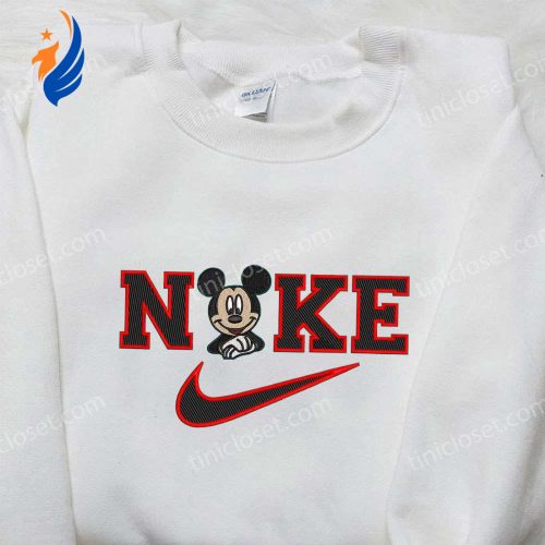 Mickey Mouse x Nike Embroidered Sweatshirt: Disney Shirt Nike Inspired Design