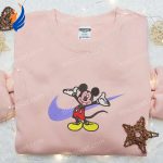 Mickey Mouse x Nike Cartoon Embroidered Hoodie & Shirts: Disney Characters & Nike Inspired Apparel Mickey Mouse x Nike Cartoon Embroidered Hoodie & Shirts: Disney Characters & Nike Inspired Apparel
