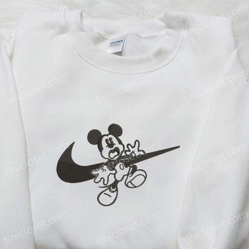 Mickey Mouse x Swoosh Embroidered Shirt – Halloween & Disney Characters – Best Family Gift Ideas