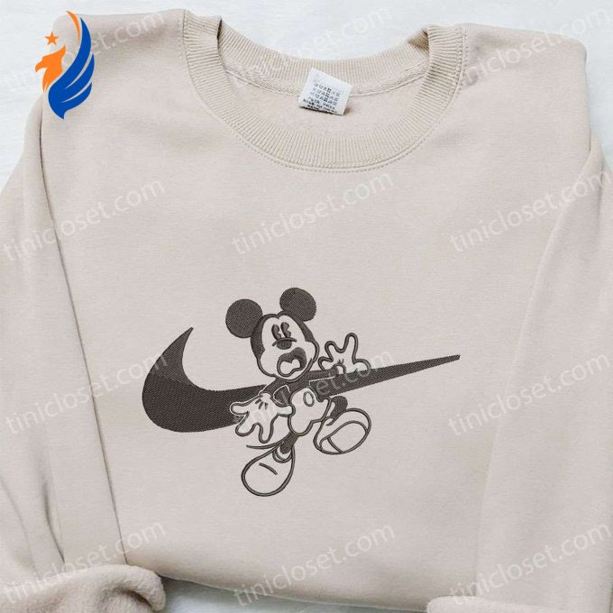 Mickey Mouse x Swoosh Embroidered Shirt – Halloween & Disney Characters – Best Family Gift Ideas Mickey Mouse x Swoosh Embroidered Shirt – Halloween & Disney Characters – Best Family Gift Ideas