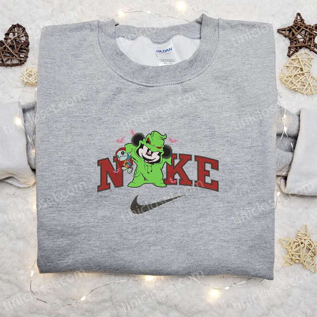 Mickey Oogie Boogie Halloween x Nike Embroidered Sweatshirt: Horror Movie Shirt Best Halloween Gift Ideas Mickey Oogie Boogie Halloween x Nike Embroidered Sweatshirt: Horror Movie Shirt Best Halloween Gift Ideas
