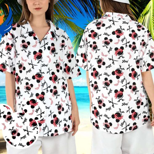 Mickey Pirate Ahoy Hawaiian Shirt – Disneyland Pirate Hawaii Aloha Shirt for Pirates of Caribbean Beach & Pirate Cruise