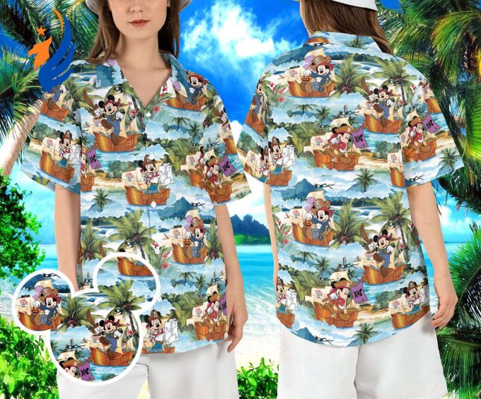Mickey Pirate Caribbean Hawaiian Shirt – Disneyland Pirate Life Tropical Hawaii Aloha Beach Cruise