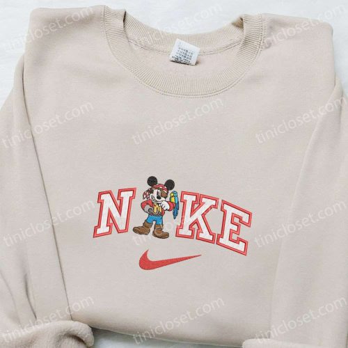 Mickey Pirate x Nike Embroidered Shirt & Disney Characters Hoodie – Cartoon Embroidery Collection for Disney Fans Mickey Pirate x Nike Embroidered Shirt & Disney Characters Hoodie – Cartoon Embroidery Collection for Disney Fans