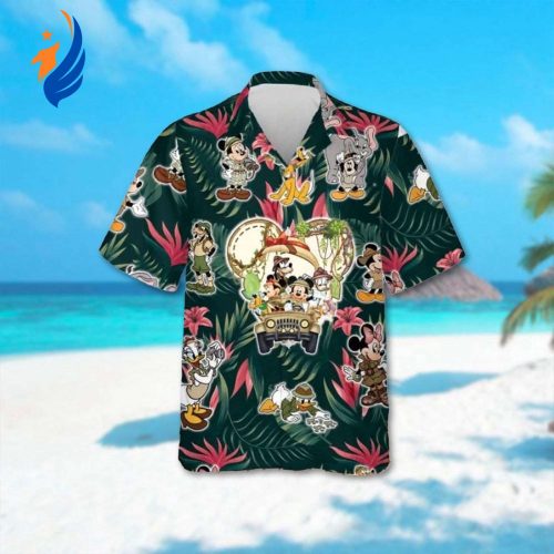 Explore Mickey Safari: Hawaiian & Tropical Shirts Wild Zoo Aloha & Magic Kingdom Button Ups