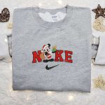 Mickey Santa Claus x Nike Christmas Embroidered Sweatshirt: Disney Characters Movie Merry Christmas Shirt Best Gift Idea