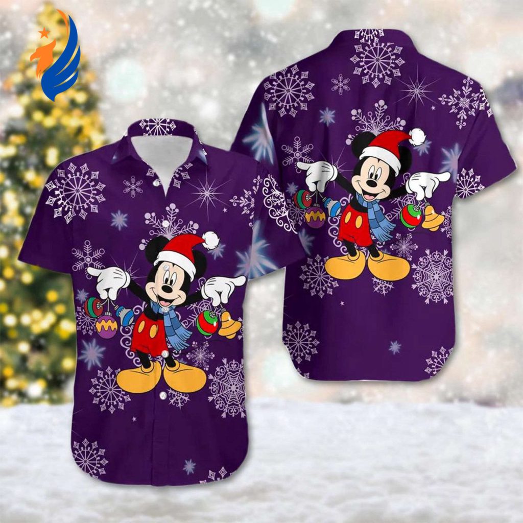 Mickey Santa Hat Shirt & Hawaiian Xmas Button Up – Festive Cartoon Magic Kingdom Party Attire! Mickey Santa Hat Shirt & Hawaiian Xmas Button Up – Festive Cartoon Magic Kingdom Party Attire!