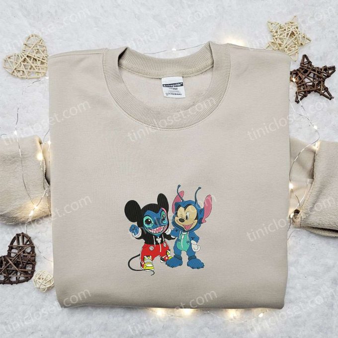 Halloween Embroidered Shirt: Mickey Stitch Changed Face Disney Halloween Gift for Family