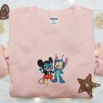 Halloween Embroidered Shirt: Mickey Stitch Changed Face Disney Halloween Gift for Family Halloween Embroidered Shirt: Mickey Stitch Changed Face Disney Halloween Gift for Family