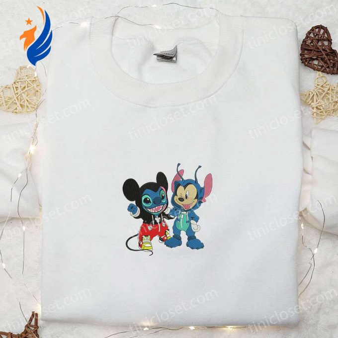 Halloween Embroidered Shirt: Mickey Stitch Changed Face Disney Halloween Gift for Family Halloween Embroidered Shirt: Mickey Stitch Changed Face Disney Halloween Gift for Family