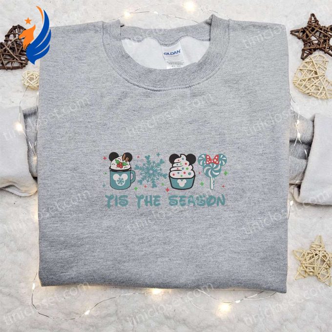 Mickey Tis The Season Christmas Embroidered Sweatshirt & Shirt – Best Gift Ideas Mickey Tis The Season Christmas Embroidered Sweatshirt & Shirt – Best Gift Ideas