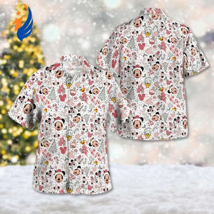 Disney Mickey & Minnie Christmas Hawaiian Shirts – Magic Kingdom Castle Balloon Design Disney Mickey & Minnie Christmas Hawaiian Shirts – Magic Kingdom Castle Balloon Design