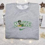 Mickey with Shamrock Gold Pot x Nike Embroidered Shirt Disney Characters Shirt St Patrick s Day Hoodie