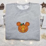 Mickey x Halloween Pumpkin Embroidered Shirt: Best Disney Halloween Gift for the Family Mickey x Halloween Pumpkin Embroidered Shirt: Best Disney Halloween Gift for the Family