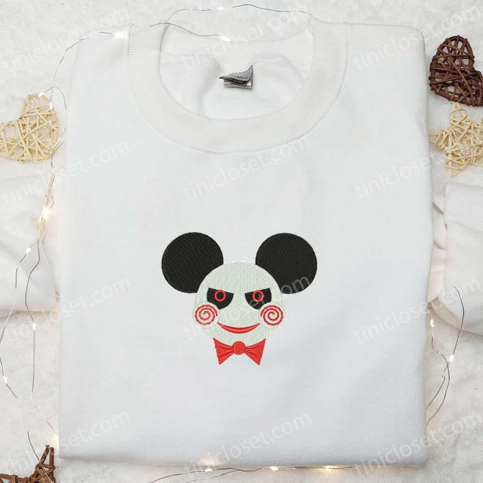 Spooky Mickey x Jigsaw Embroidered Shirt – Funny & Cool Halloween Design