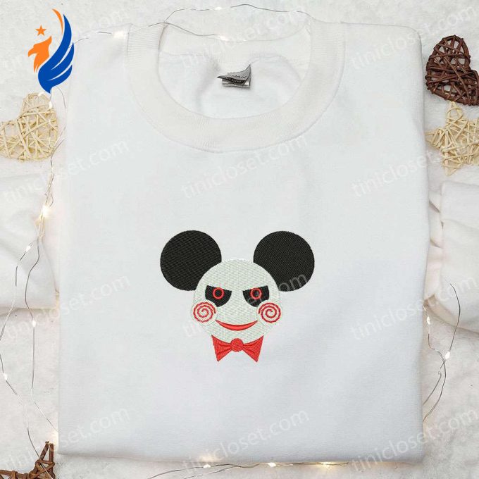 Spooky Mickey x Jigsaw Embroidered Shirt – Funny & Cool Halloween Design Spooky Mickey x Jigsaw Embroidered Shirt – Funny & Cool Halloween Design