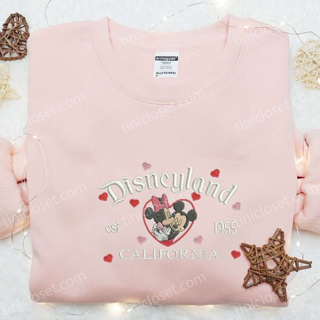 Disney Characters Embroidered Shirt Mickeyloveland Valentine’s Day Theme Disney Characters Embroidered Shirt Mickeyloveland Valentine’s Day Theme