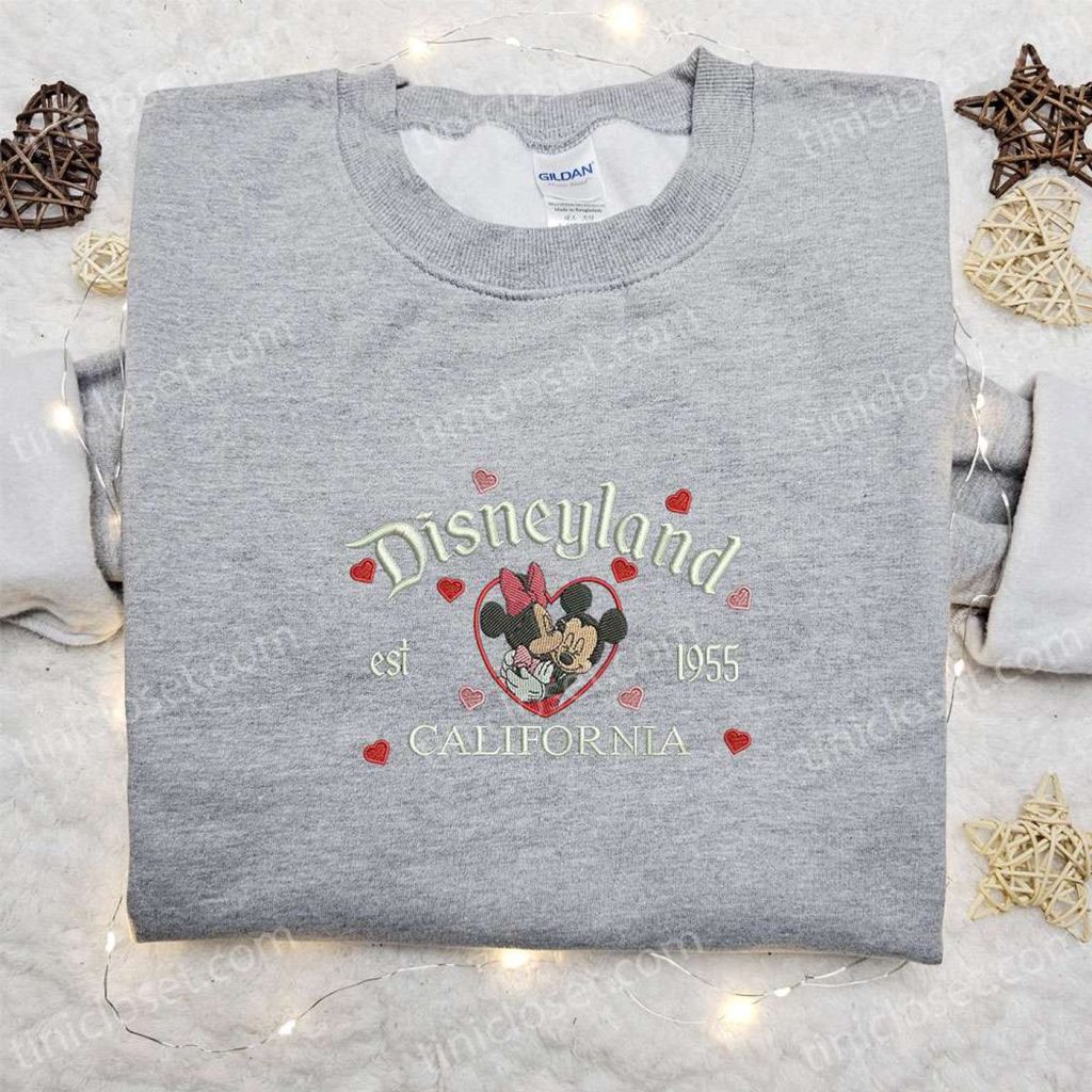 Disney Characters Embroidered Shirt Mickeyloveland Valentine’s Day Theme Disney Characters Embroidered Shirt Mickeyloveland Valentine’s Day Theme