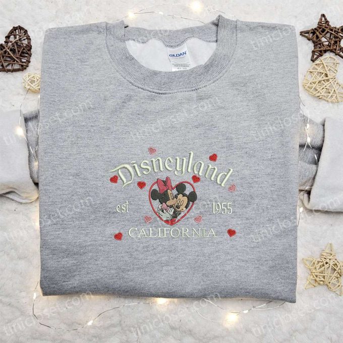 Disney Characters Embroidered Shirt Mickeyloveland Valentine’s Day Theme