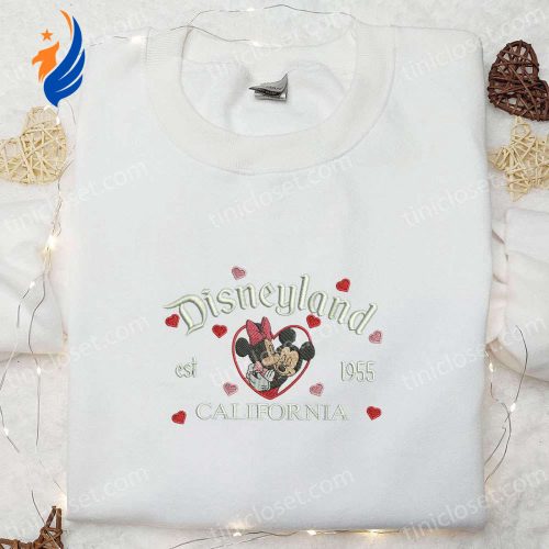 Disney Characters Embroidered Shirt Mickeyloveland Valentine’s Day Theme