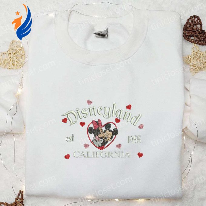 Disney Characters Embroidered Shirt Mickeyloveland Valentine’s Day Theme