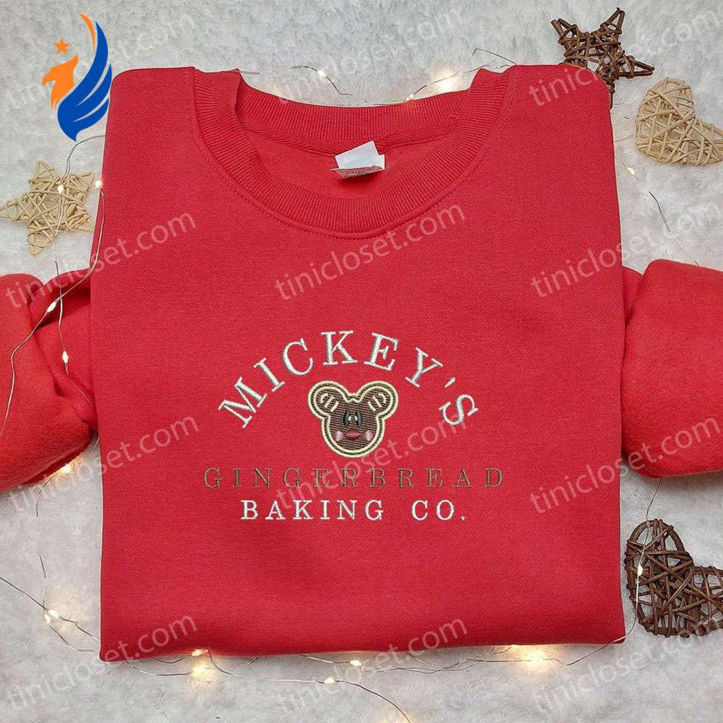 Mickey s Gingerbread Baking Co Embroidered Shirt & Disney Characters Hoodie – Best Christmas Gifts for Family Mickey s Gingerbread Baking Co Embroidered Shirt & Disney Characters Hoodie – Best Christmas Gifts for Family