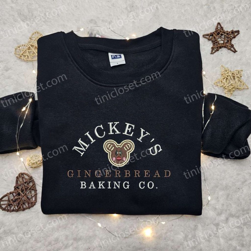 Mickey s Gingerbread Baking Co Embroidered Shirt & Disney Characters Hoodie – Best Christmas Gifts for Family Mickey s Gingerbread Baking Co Embroidered Shirt & Disney Characters Hoodie – Best Christmas Gifts for Family
