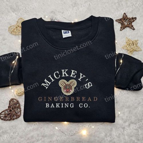 Mickey s Gingerbread Baking Co Embroidered Shirt & Disney Characters Hoodie – Best Christmas Gifts for Family