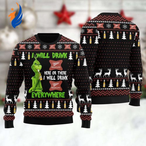 Get Festive with the Miller High Life Grinches Ugly Sweater – Perfect for Any Holiday Celebration! Get Festive with the Miller High Life Grinches Ugly Sweater – Perfect for Any Holiday Celebration!