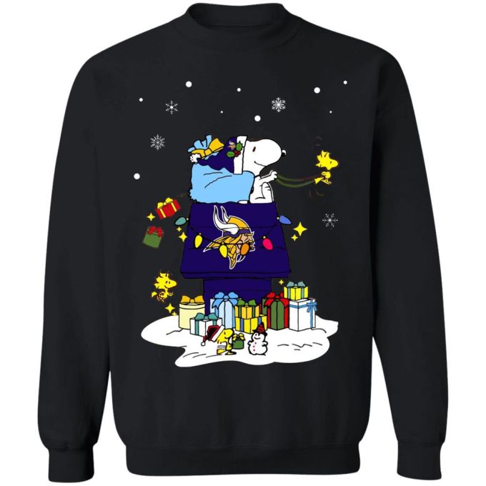 Get Festive with the Minnesota Vikings Santa Snoopy Shirt – Wish You a Merry Christmas!
