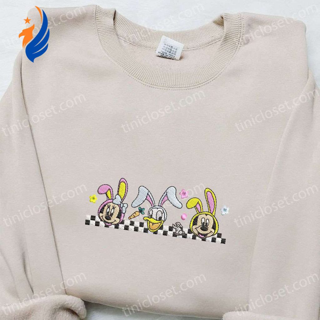 Disney Easter Embroidered Shirt & Hoodie: Minnie Donald Mickey Characters – Thanksgiving Gift Ideas Disney Easter Embroidered Shirt & Hoodie: Minnie Donald Mickey Characters – Thanksgiving Gift Ideas