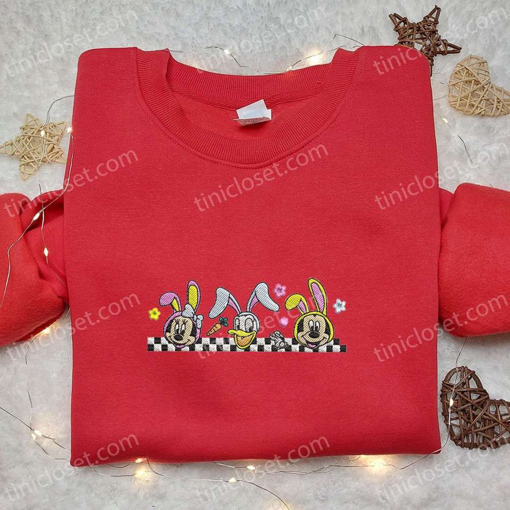 Disney Easter Embroidered Shirt & Hoodie: Minnie Donald Mickey Characters – Thanksgiving Gift Ideas Disney Easter Embroidered Shirt & Hoodie: Minnie Donald Mickey Characters – Thanksgiving Gift Ideas