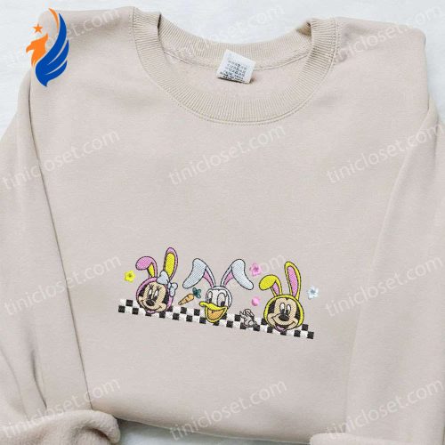 Disney Easter Embroidered Shirt & Hoodie: Minnie Donald Mickey Characters – Thanksgiving Gift Ideas Disney Easter Embroidered Shirt & Hoodie: Minnie Donald Mickey Characters – Thanksgiving Gift Ideas