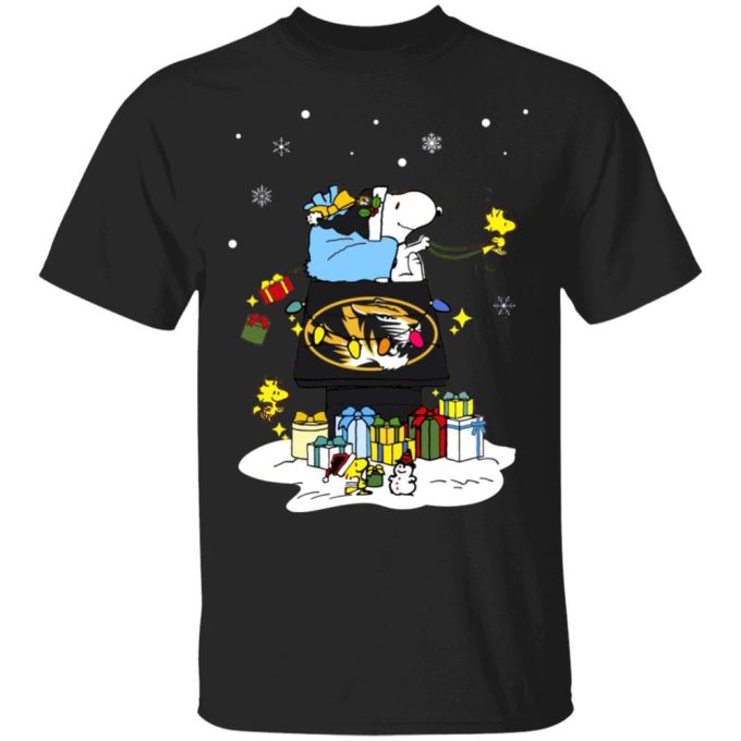 Mizzou Tigers Santa Snoopy Shirt: Wish You a Merry Christmas! Perfect Holiday Gift