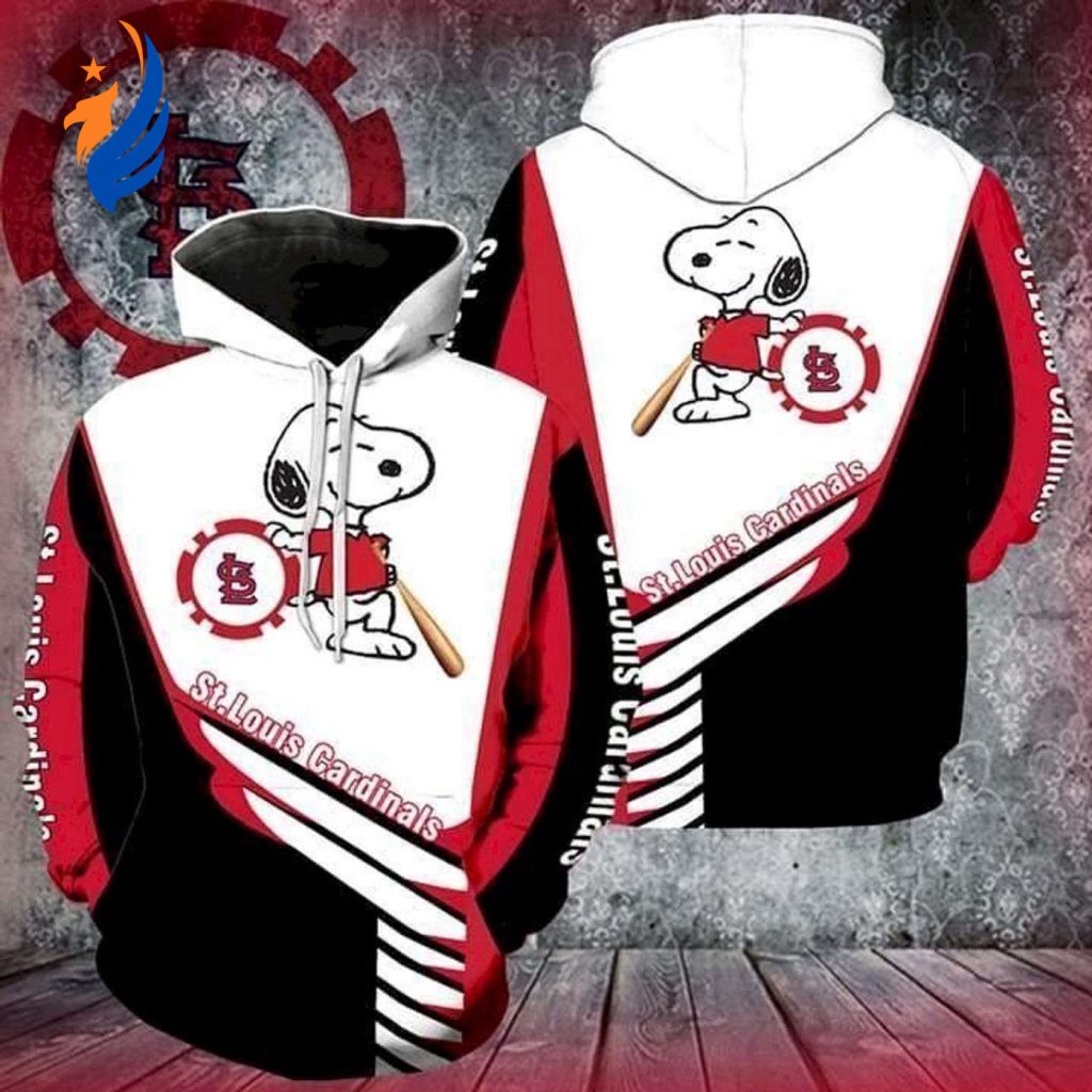MLB St Louis Cardinals Snoopy Pullover Hoodie AOP Shirt: Show Your Team Spirit with this Limited Edition Collectible! MLB St Louis Cardinals Snoopy Pullover Hoodie AOP Shirt: Show Your Team Spirit with this Limited Edition Collectible!