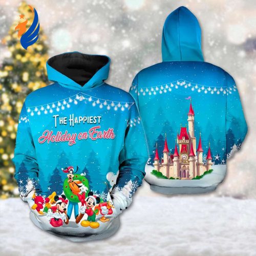 Get Festive with Mouse and Friends Santa Hat Hoodie & 3D Mickey Mouse Adult T-shirt Hoodie All Over Print Shirt & Mickey Hoodie Gift