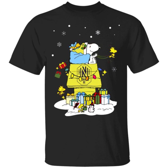 Nashville SC Santa Snoopy Shirt: Spread Holiday Cheer with a Merry Christmas Wish – Limited Edition!